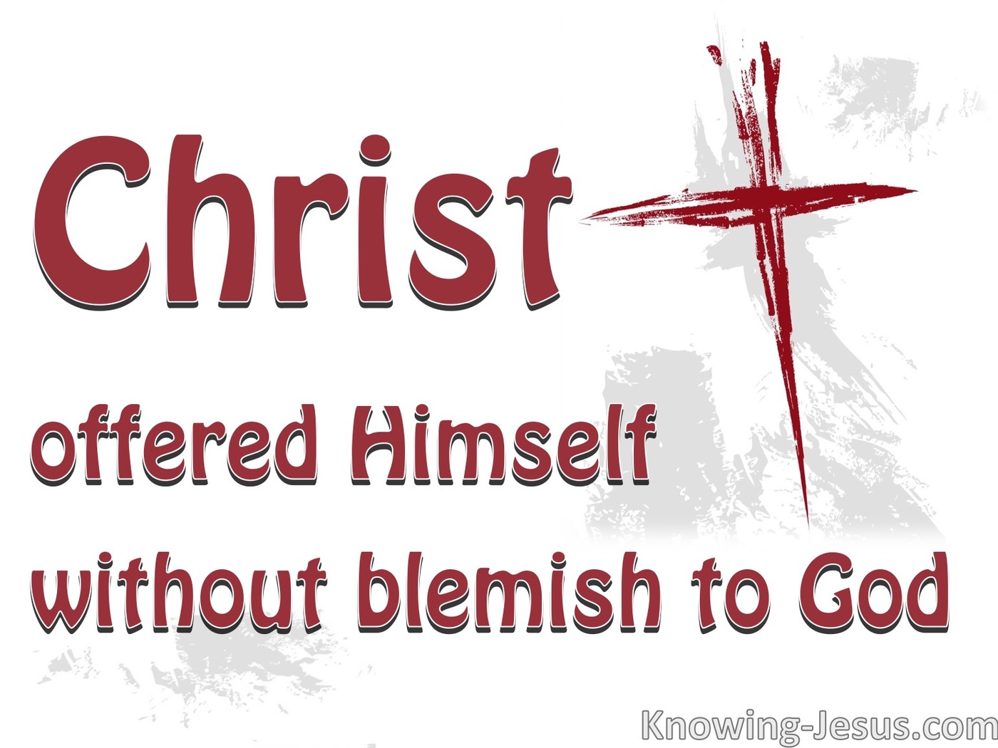 Hebrews 9:14 The Blood of Christ (white)